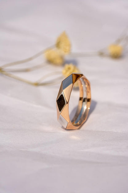 Rose & White Gold Ring 