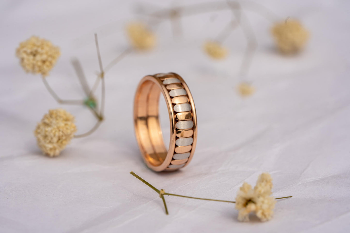 Rose gold Wedding Bands,6 mm Traditional Wedding Band