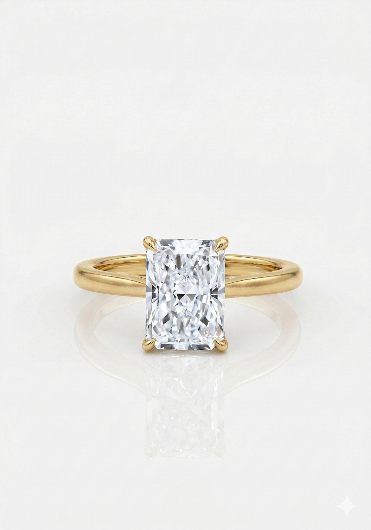 2.00 Ct Radiant Cut Lab Grown Diamond Solitaire Ring