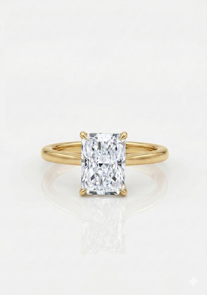 2.00 Ct Radiant Cut Lab Grown Diamond Solitaire Ring