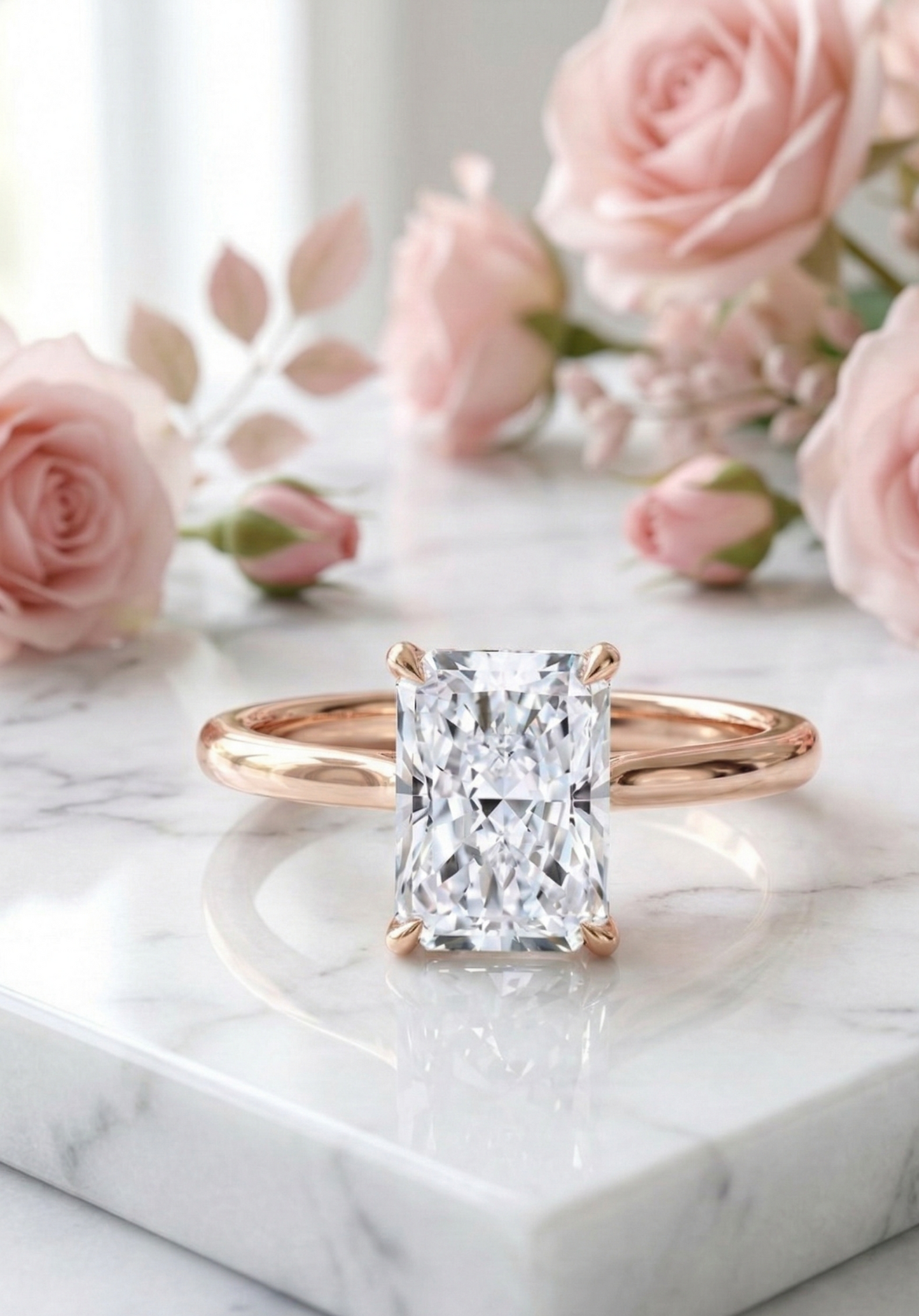 2.00 Ct Radiant Cut Lab Grown Diamond Solitaire Ring
