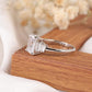 1.00 ctw 14k Gold Emerald Cut Moissanite Diamond Three Stone Engagement Ring