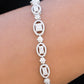 Moissanite Round & Baguette Tennis Bracelet