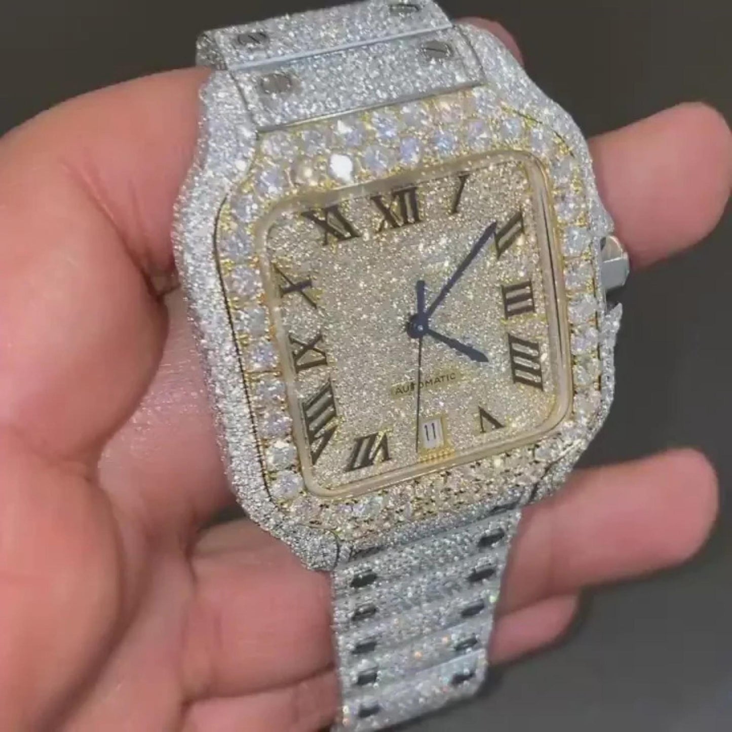 Moissanite watch | diamond watch | iced out watch | hip hop watch | luxury watch | iced out | automatic watch | watches for men | watch