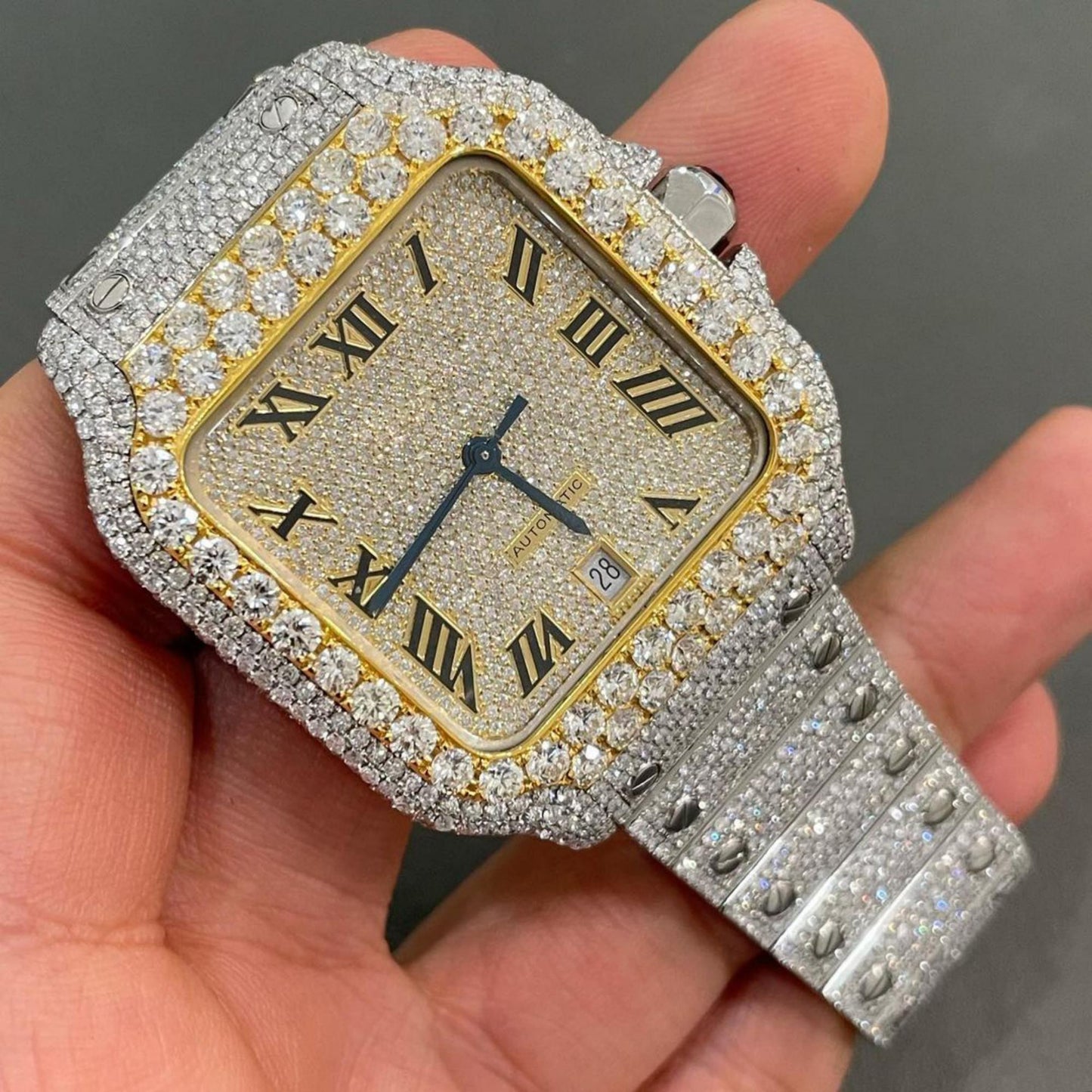 Moissanite watch | diamond watch | iced out watch | hip hop watch | luxury watch | iced out | automatic watch | watches for men | watch