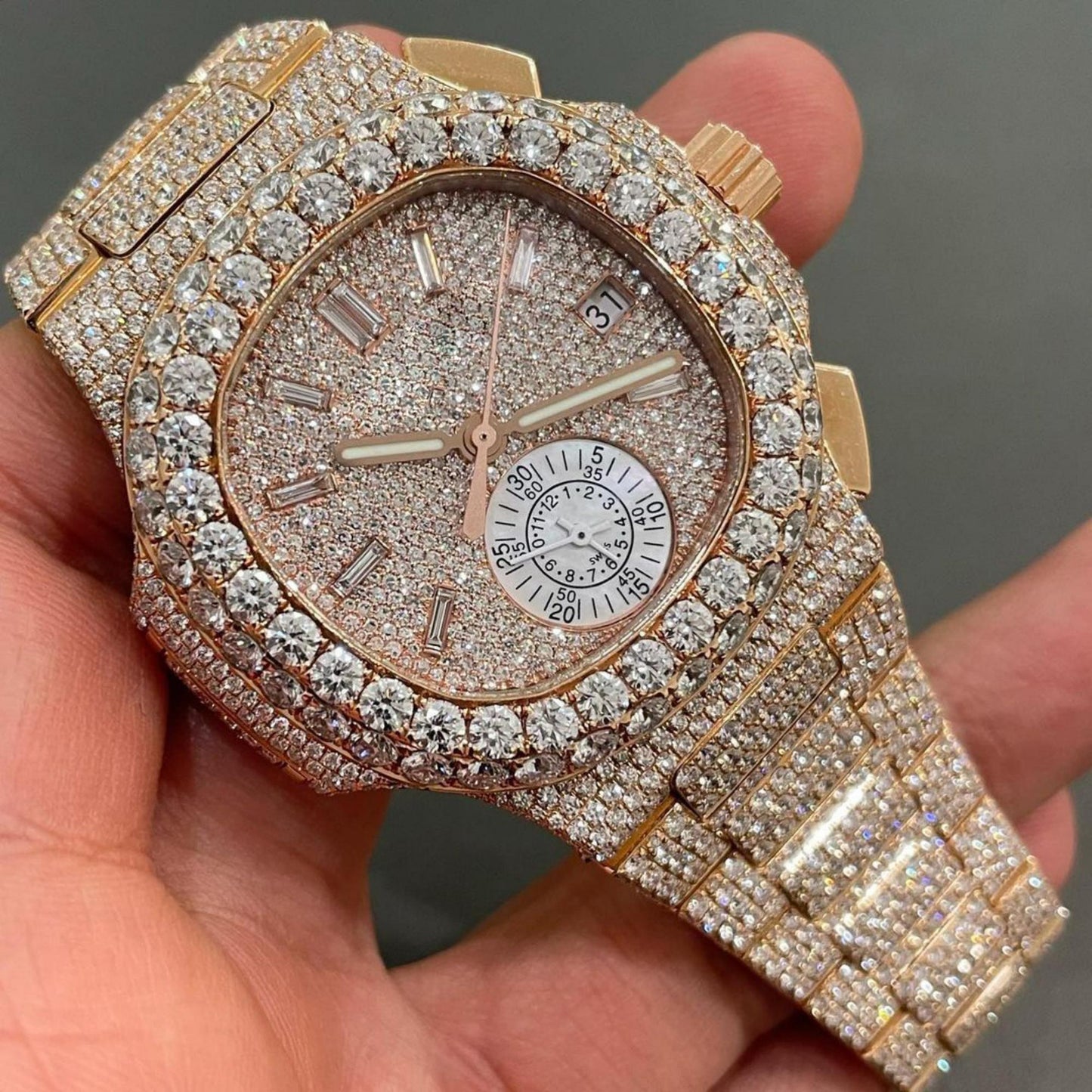 Moissanite watch | diamond watch | iced out watch | hip hop watch | luxury watch | iced out | automatic watch | watches for men | watch