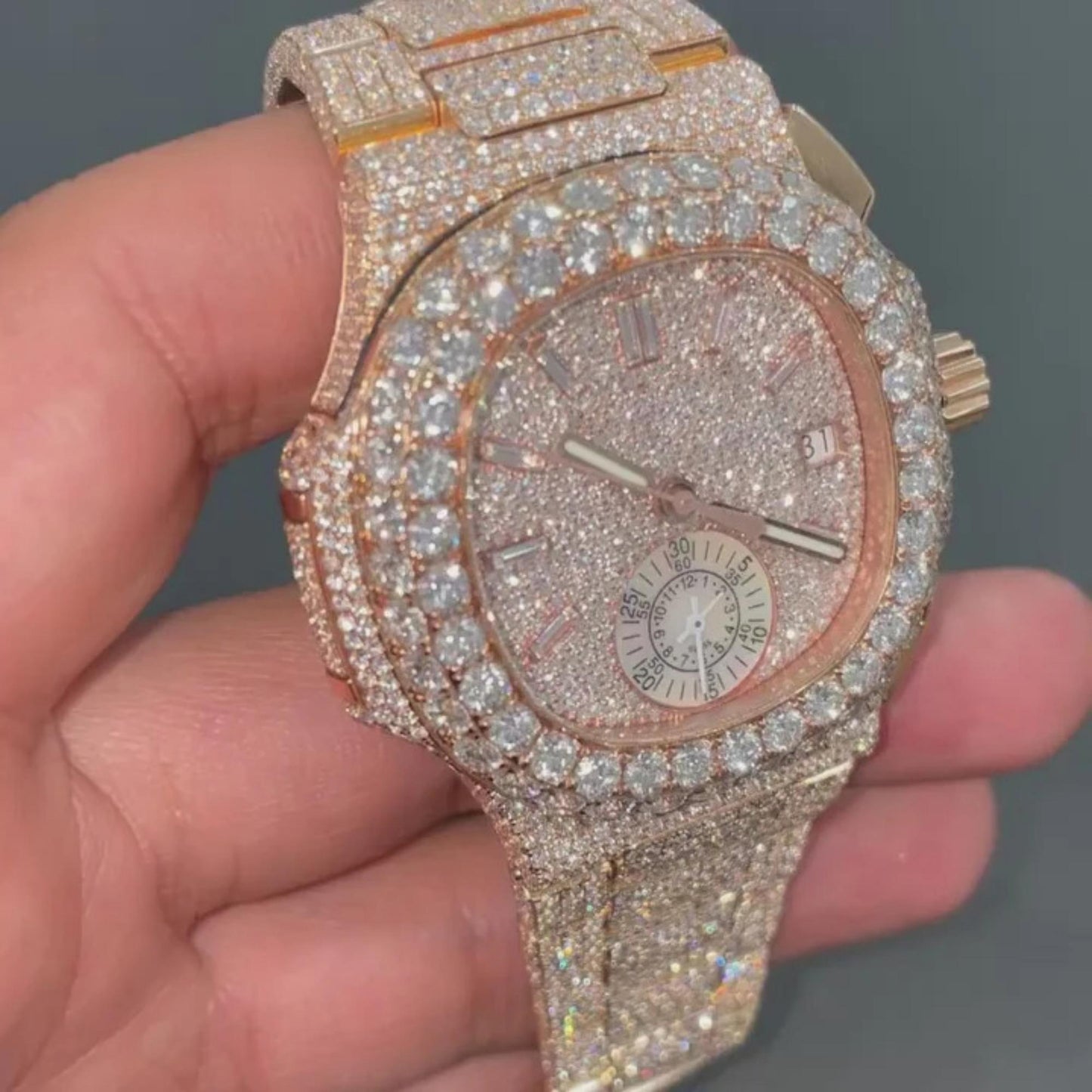 Moissanite watch | diamond watch | iced out watch | hip hop watch | luxury watch | iced out | automatic watch | watches for men | watch