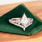 1.930 ct Kite‑Cut Lab‑Grown Diamond Engagement Ring Set