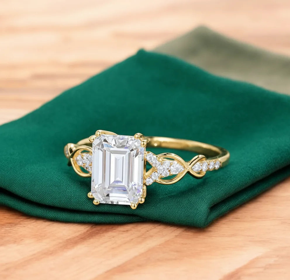 1.80 ct Emerald-Cut Lab-Grown Diamond Engagement Ring
