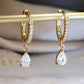 1.30 ct Pear-Cut Lab-Grown Diamond Hoop Earrings – Rose Gold