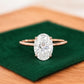 2.614 ct Oval Lab grown Diamond solitaire Engagement Ring