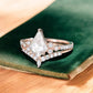 1.930 ct Kite‑Cut Lab‑Grown Diamond Engagement Ring Set