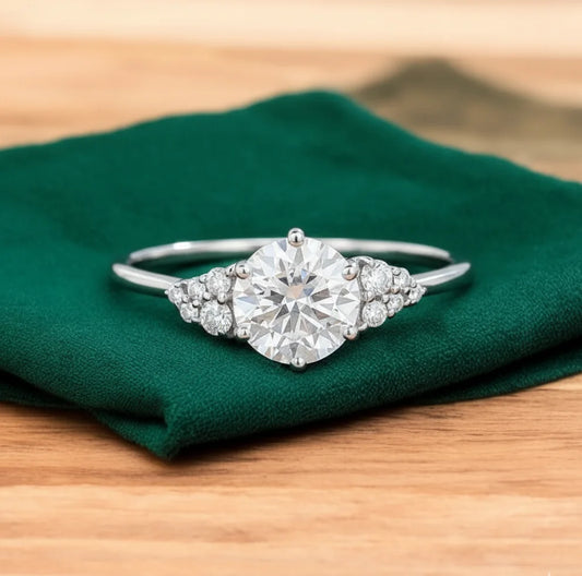 1.14 ct Round Lab-Grown Diamond Engagement Ring – Yellow Gold