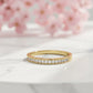 diamond half eternity ring yellow gold
