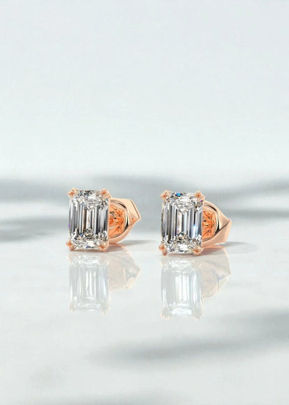 high quality lab grown diamond stud earrings with screw backs under 4000
