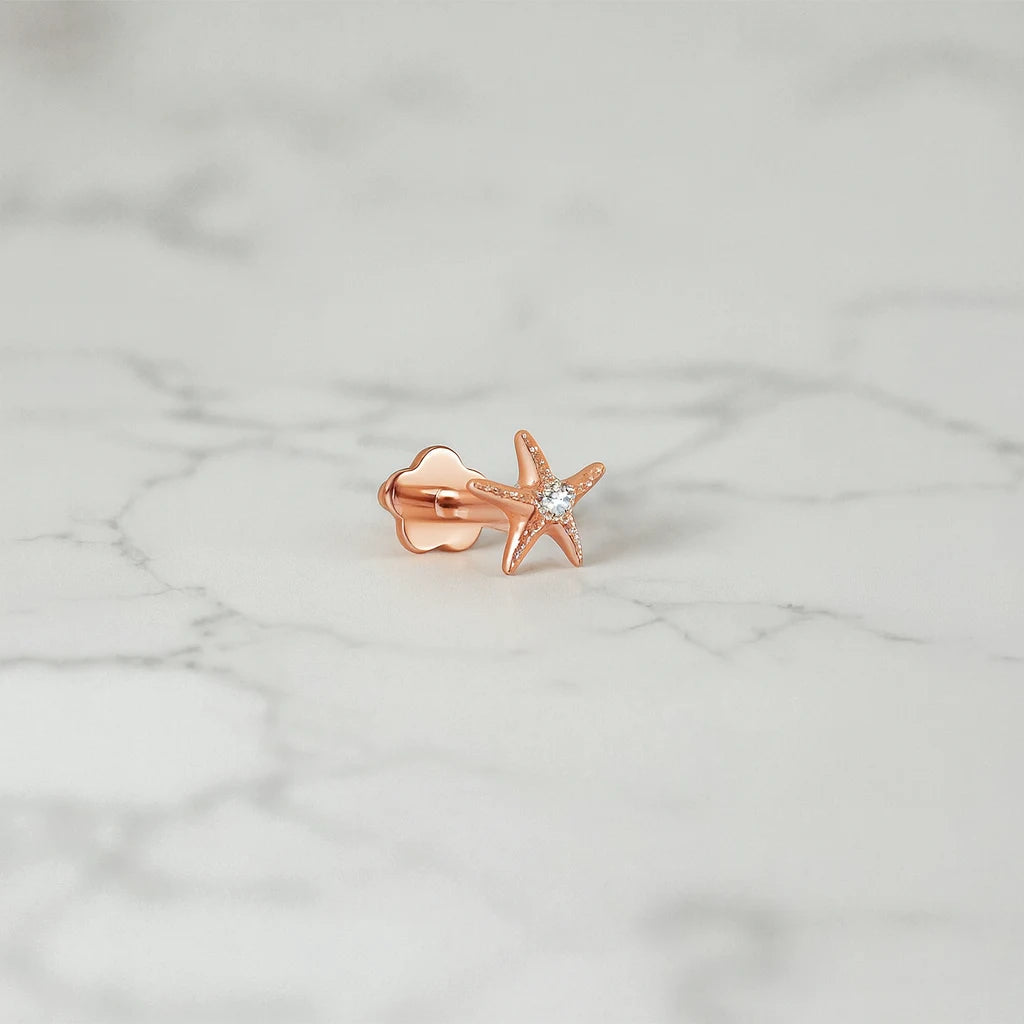 starfish gold earrings
