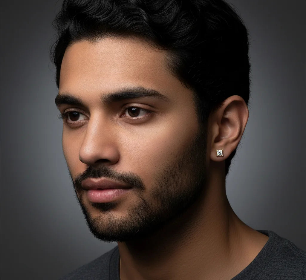 3.00 ct Lab-Grown Diamond Princess Studs – 14K/18K