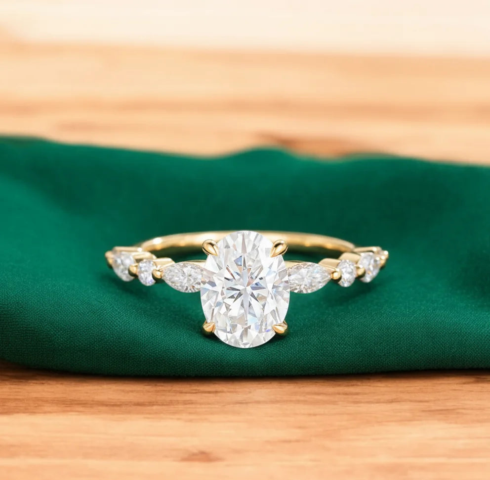 2.30 ct Oval Lab-Grown Diamond Engagement Ring