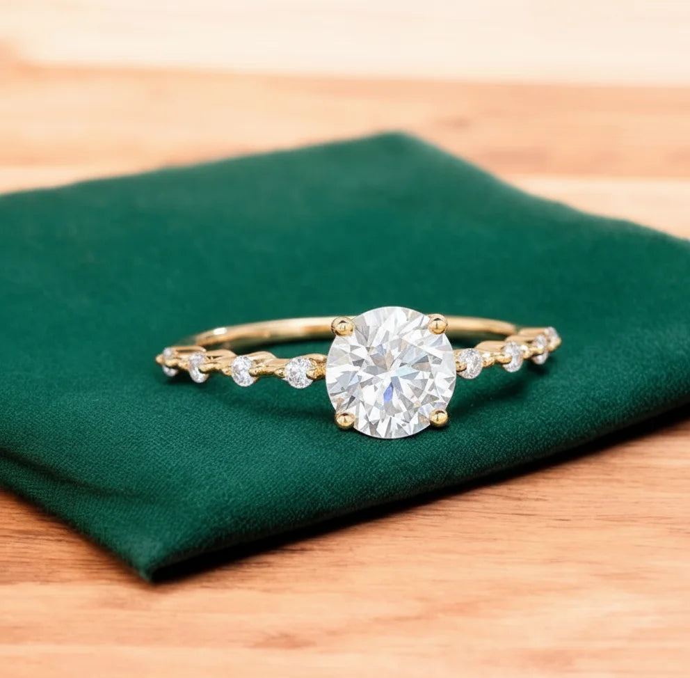 1.620 CT Round cut Lab-Grown Diamond Engagement Ring