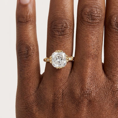 3.600ct Cushion Cut Lab Grown Diamond Solitaire Engagement Ring
