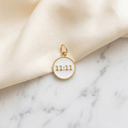 11:11 Angel Number Pendant Necklace, Manifestation Necklace 14K Gold