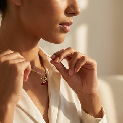 1.500ct Cherry Lab Grown Diamond Pendant Necklace