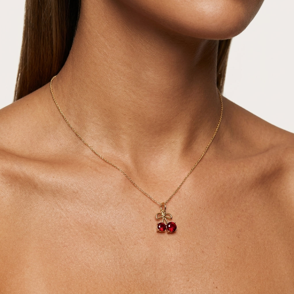 1.500ct Cherry Lab Grown Diamond Pendant Necklace