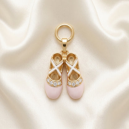 0.10ct Ballet Shoes Lab Grown Diamond Pendant Necklace