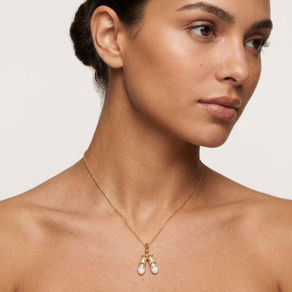 0.10ct Ballet Shoes Lab Grown Diamond Pendant Necklace