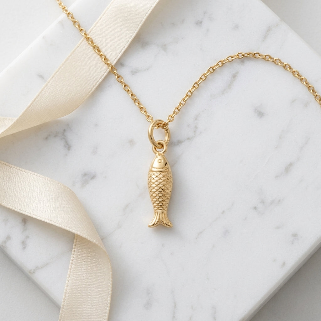 fish gold pendant​

