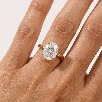 1.00CT Oval Cut Lab Grown Diamond Solitaire Engagement Ring