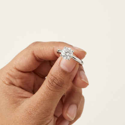 2.00ct Round Cut Lab Grown Diamond Solitaire Engagement Ring