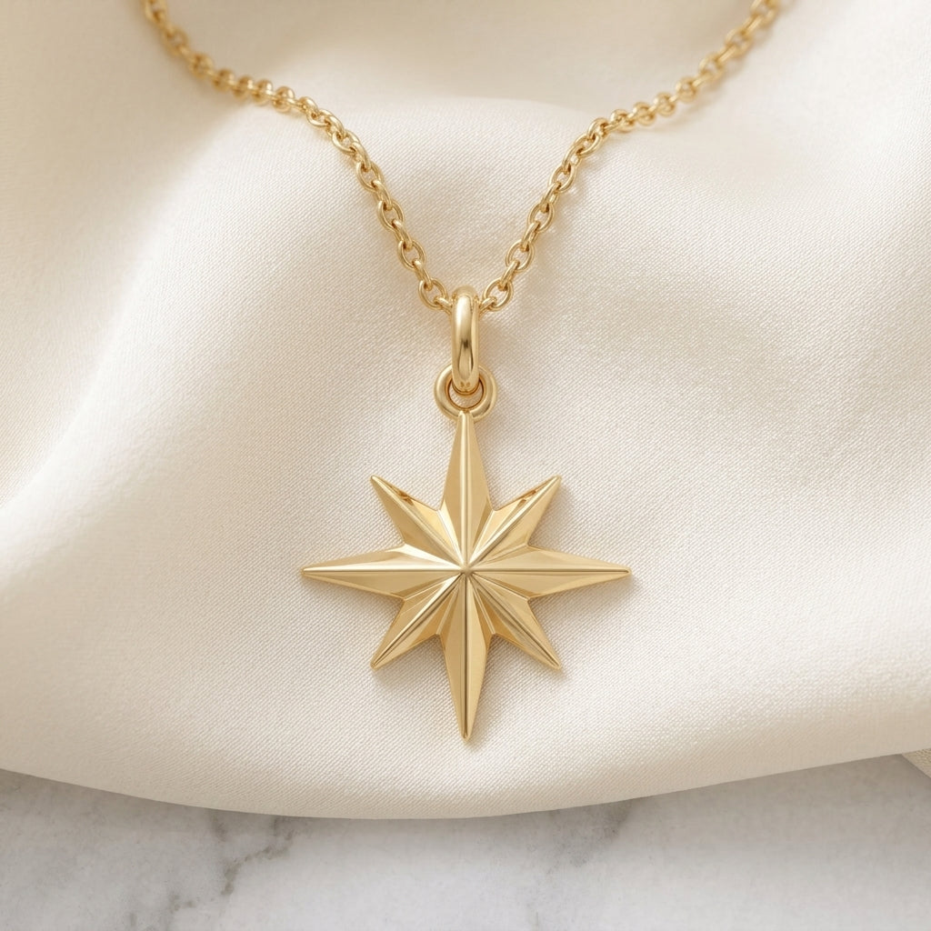 north star necklace gold​

