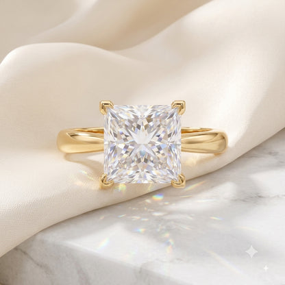 1.00CT Princess Cut Lab Grown Diamond Engagement Ring