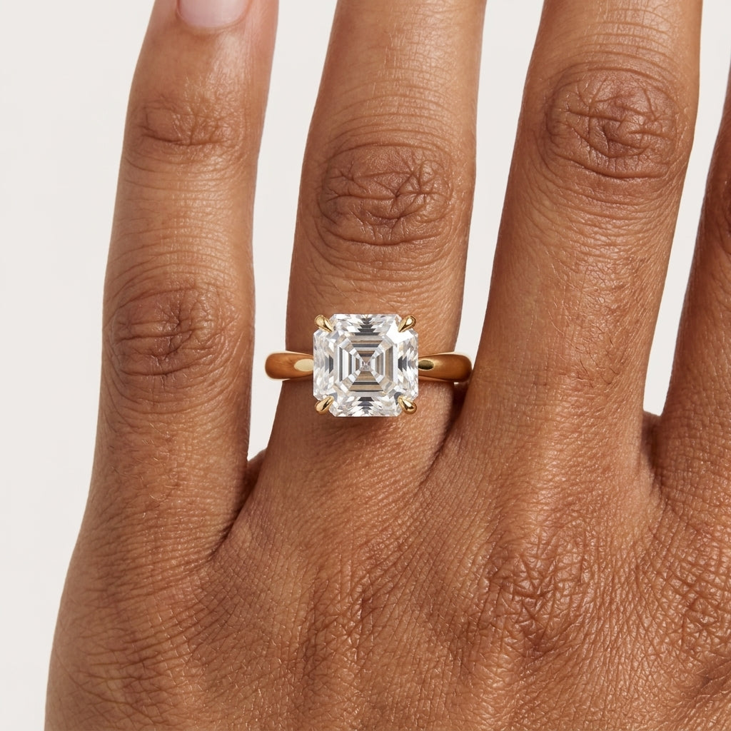 asscher cut diamond rings​

