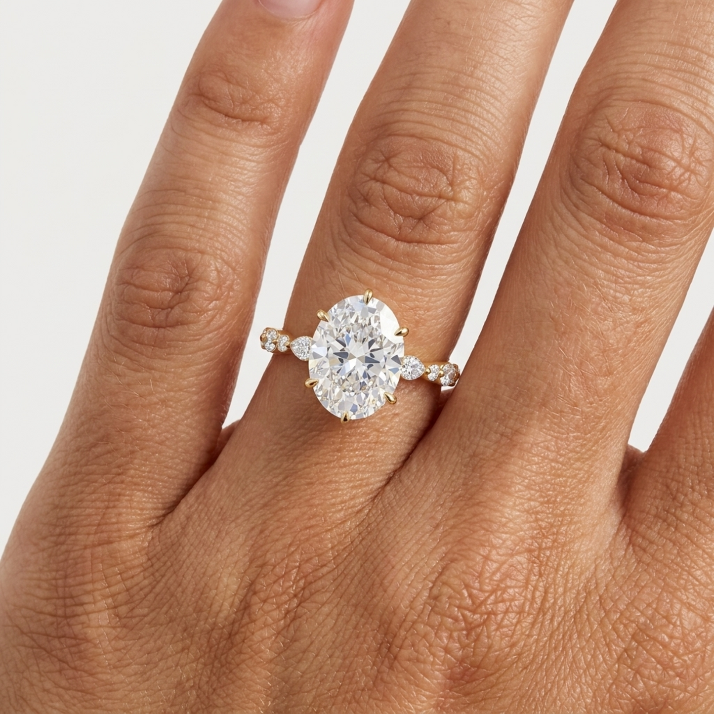 1.40ct Oval Cut Lab Grown Diamond Engagement Ring