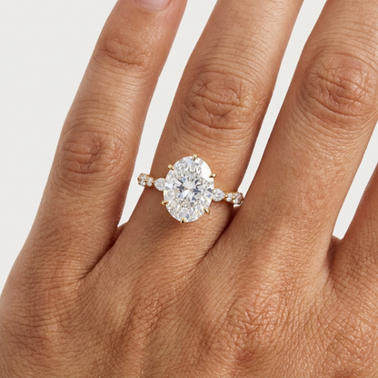 1.40ct Oval Cut Lab Grown Diamond Engagement Ring