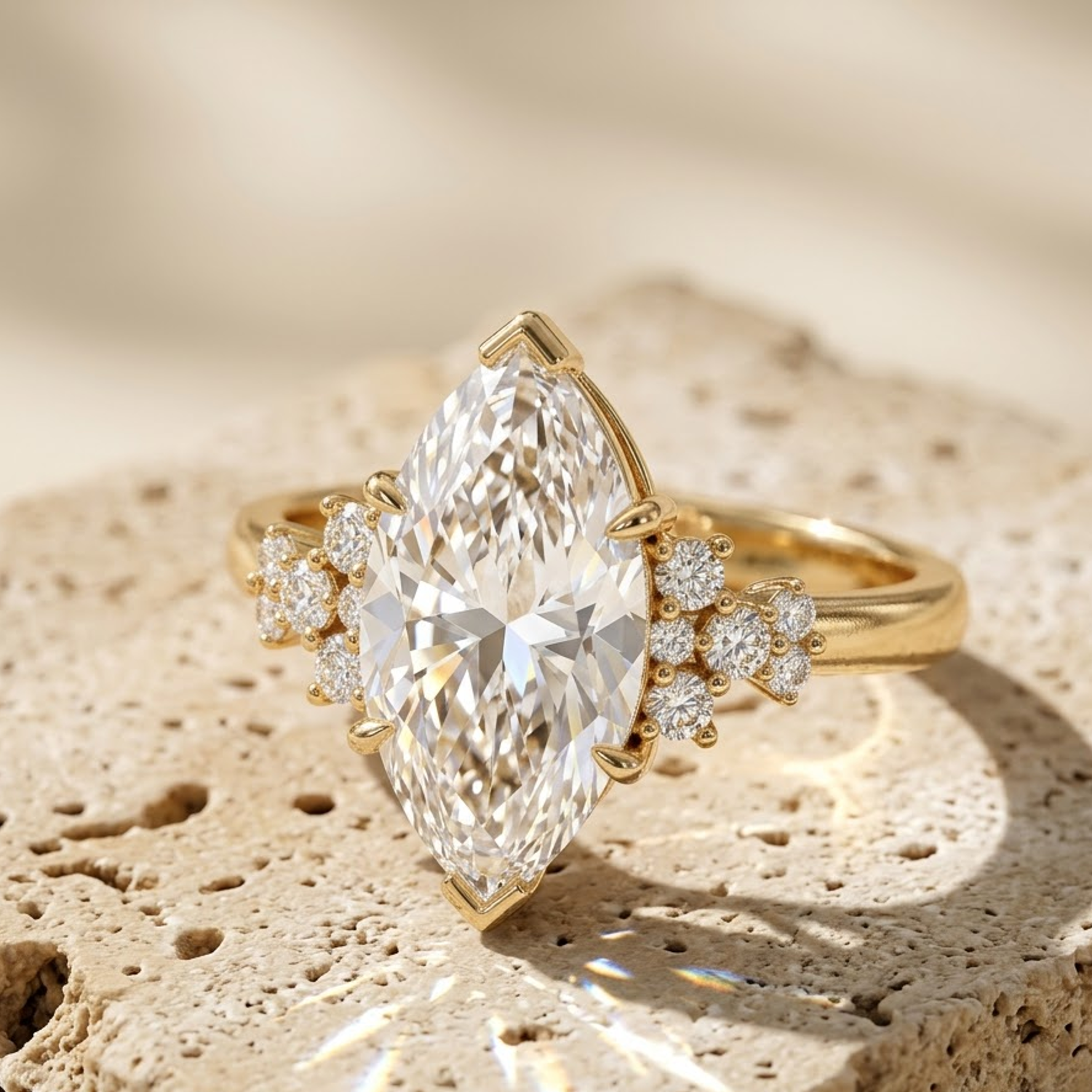 marquise cut engagement ring​

