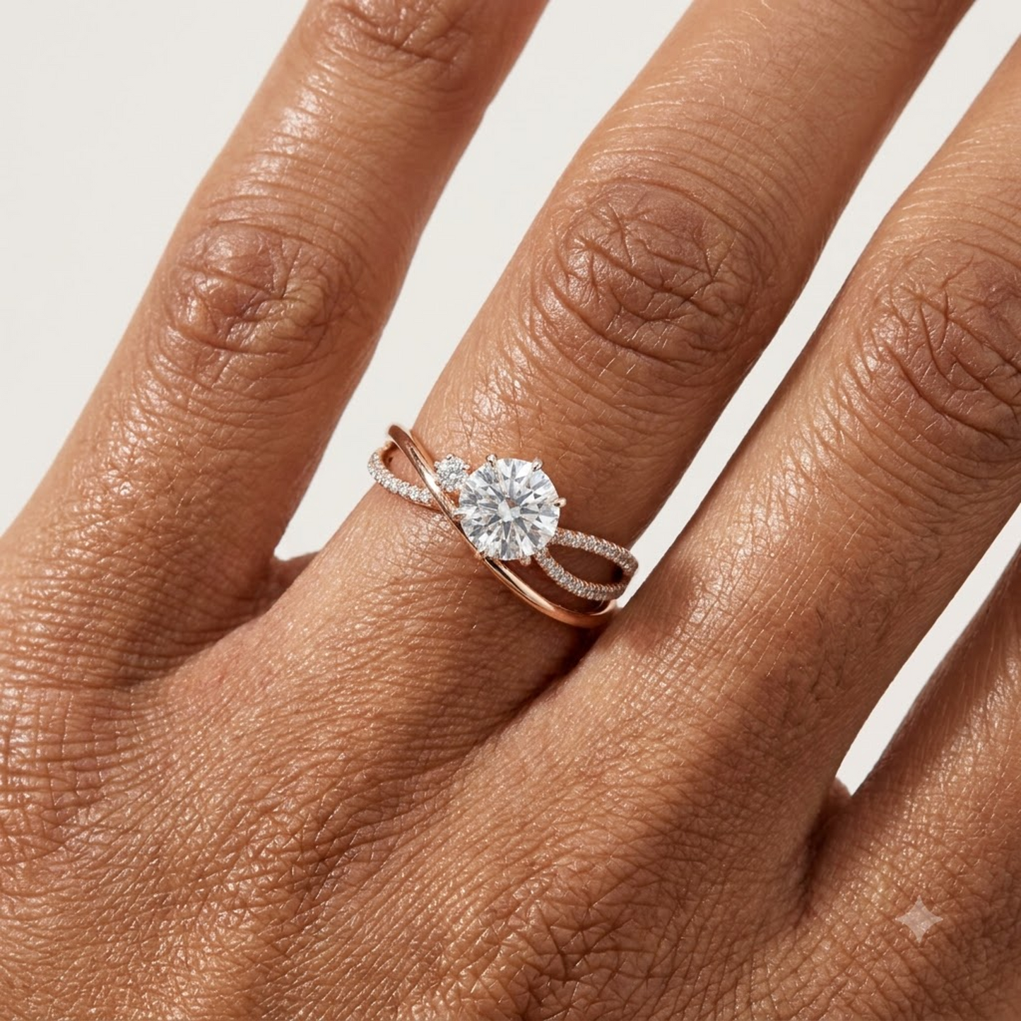 1.60ct  Round Cut Lab Grown Diamond Pave Engagement Ring