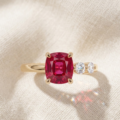 cushion cut ruby rings​

