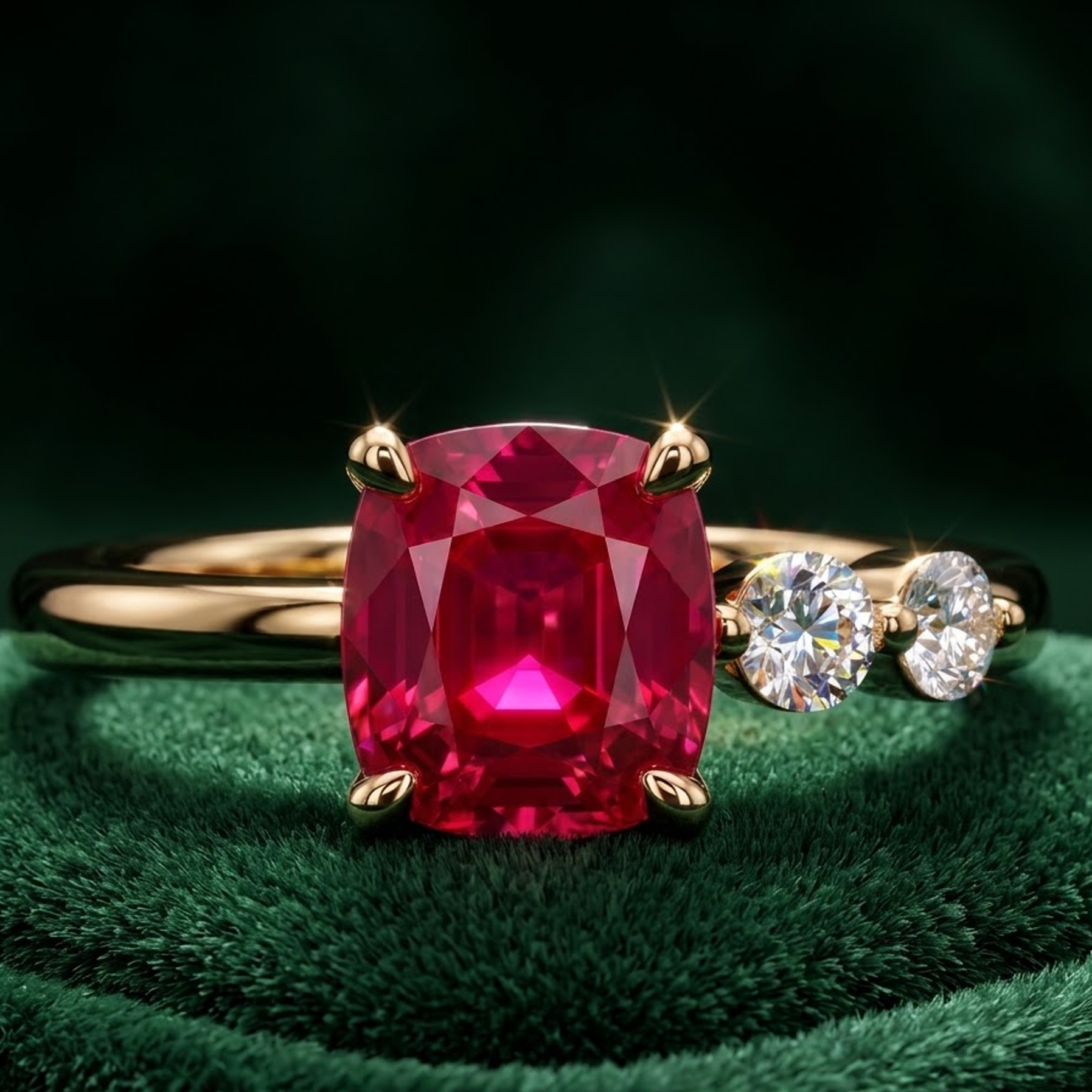 cushion ruby ring​

