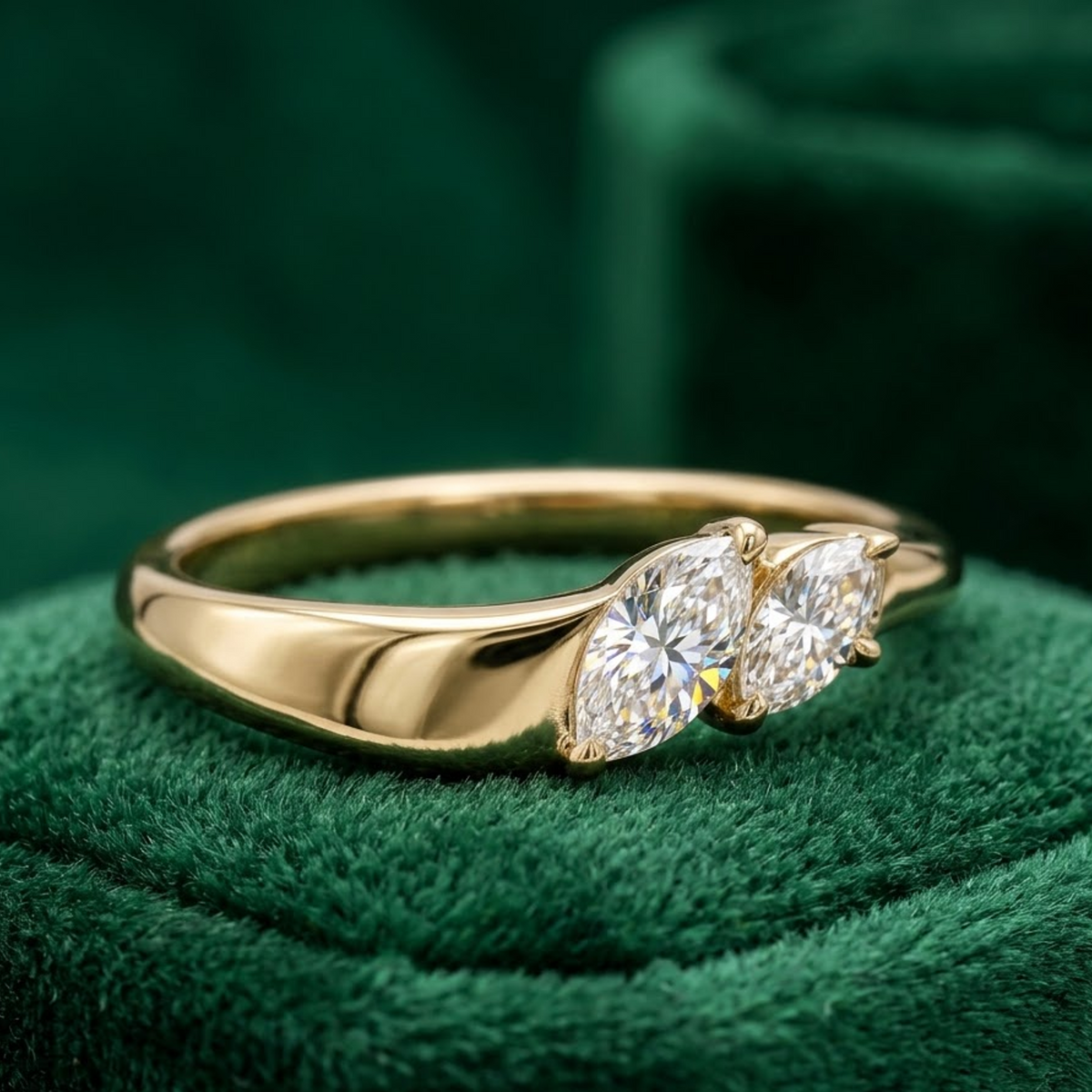 toi et moi engagement ring​

