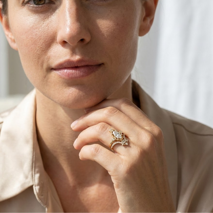 vintage gold marquise ring​

