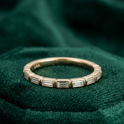 wedding band with baguettes​

