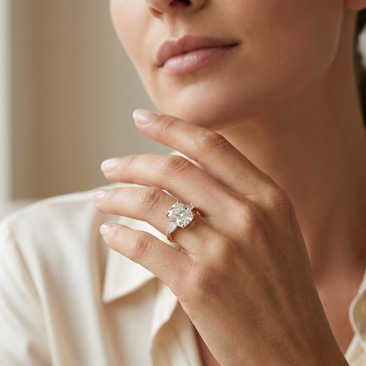 cushion engagement ring​

