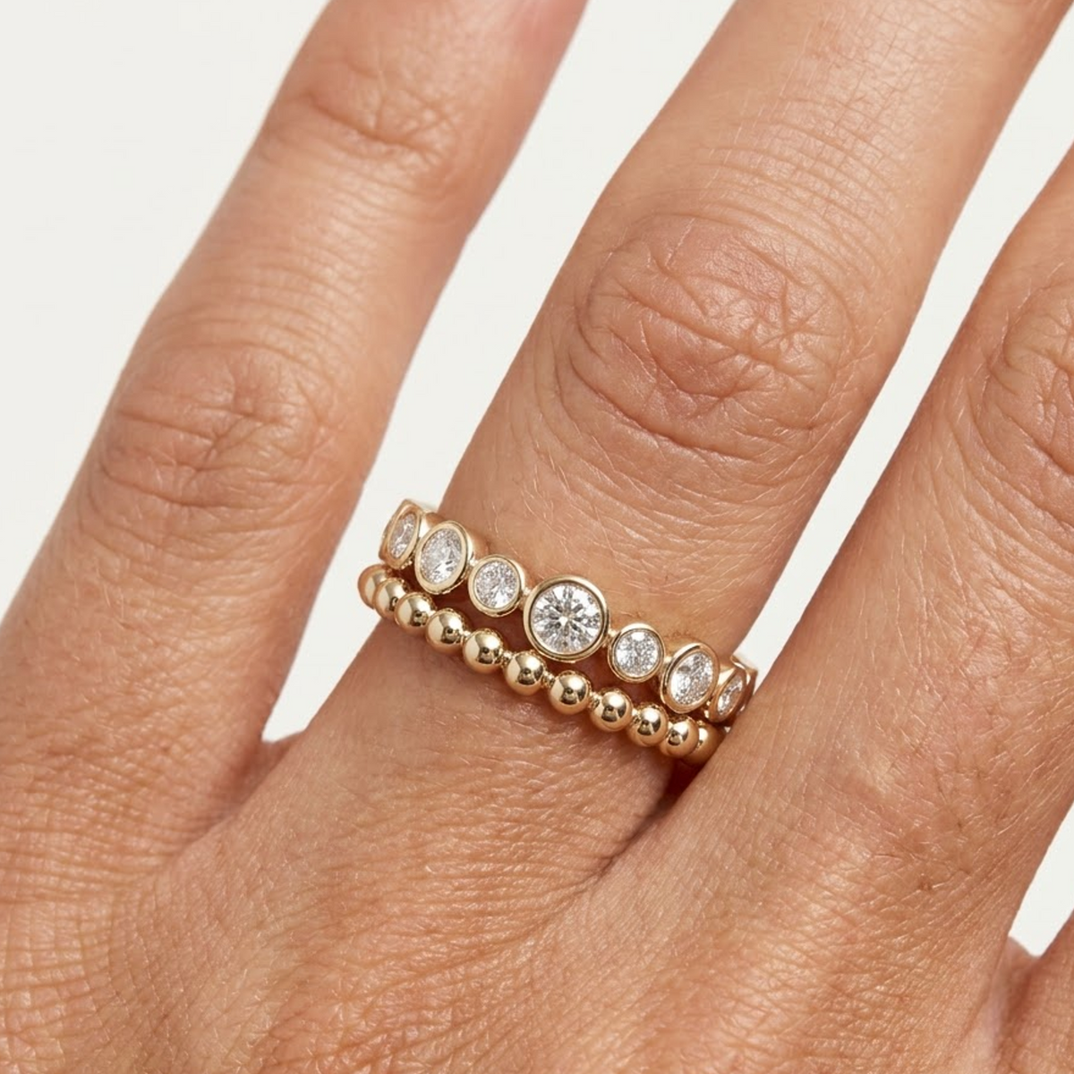 bezel set round diamond ring​

