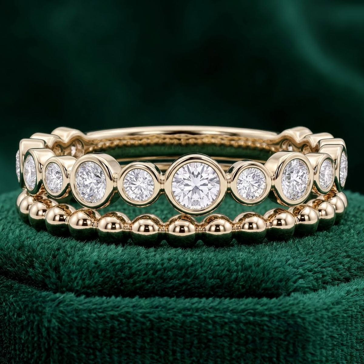 round bezel set diamond ring​

