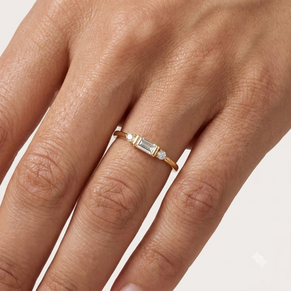 0.200 ct Baguette Cut Lab Grown Diamond Wedding Band