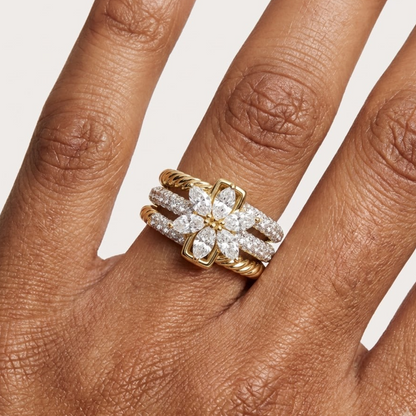 marquise cluster diamond ring​

