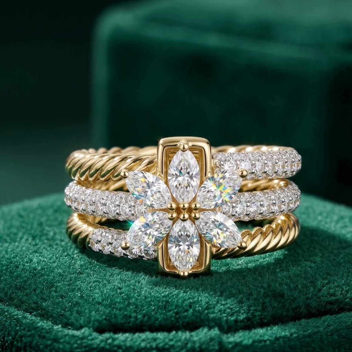 marquise cluster rings​

